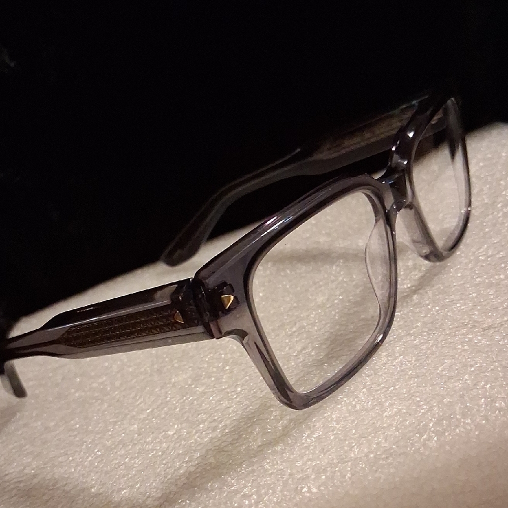 Modern Gray And Black Rectangular Glasses - image 1